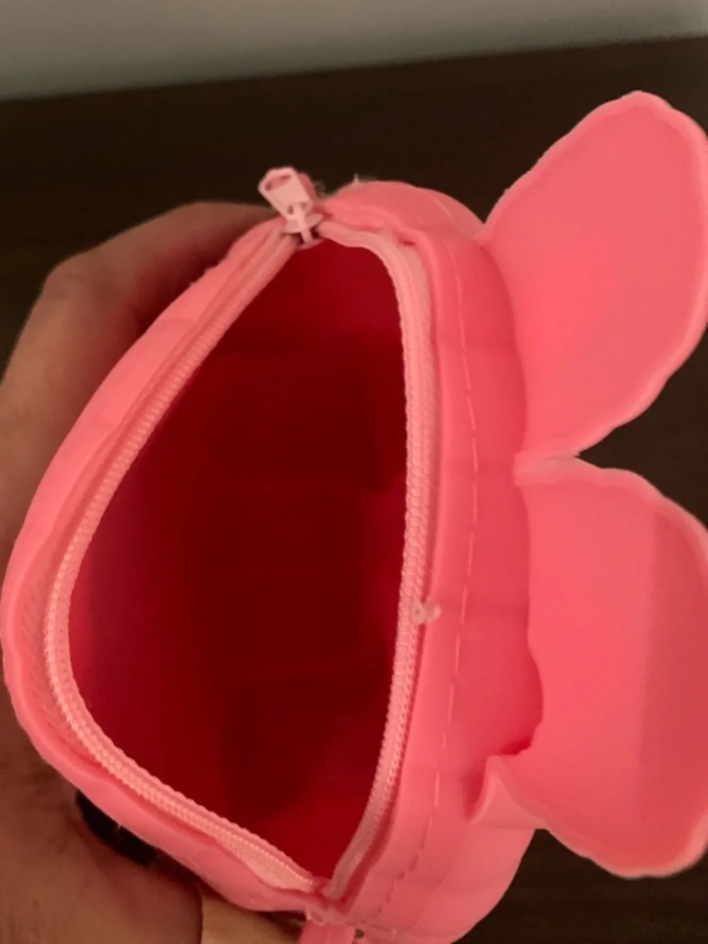 Pink Bunny Face Kids Crossbody Bag with Daisy Accent